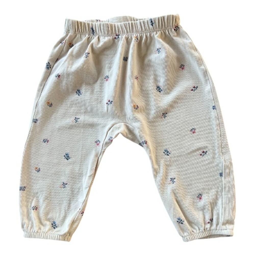 H&M Baby Organic Cotton Floral Jogger Pants Size 6–9M